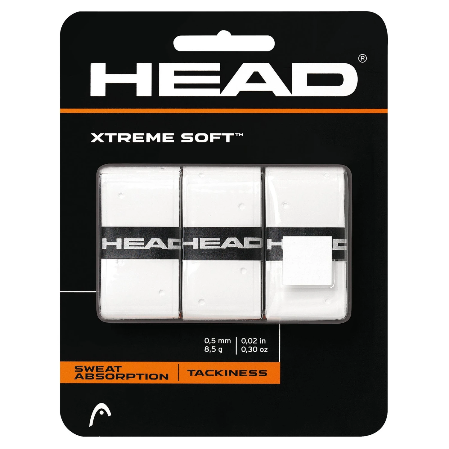 Head Xtreme Soft Overgrip 3 Pack (White) 3 Head Xtreme Soft Overgrip 3 Pack (White)