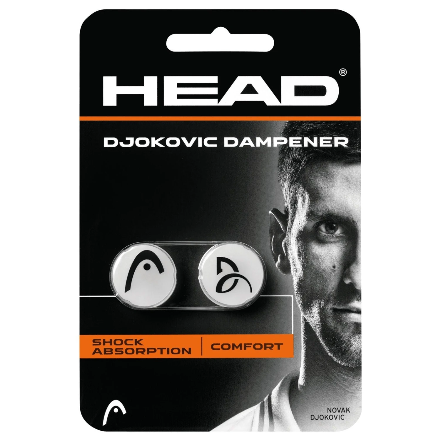Head Djokovic Vibration Dampener (White) 3 Head Djokovic Vibration Dampener (White)