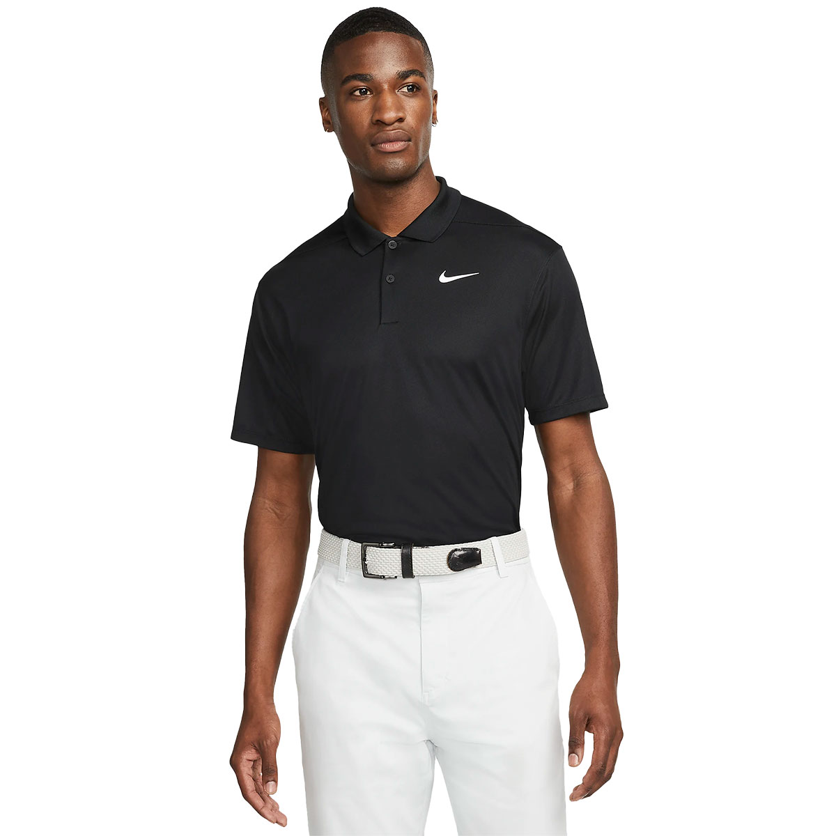 YONEX Store -YONEX Store 424539 Black White Nike Mens Dri FIT Victory Golf Polo Shirt 1