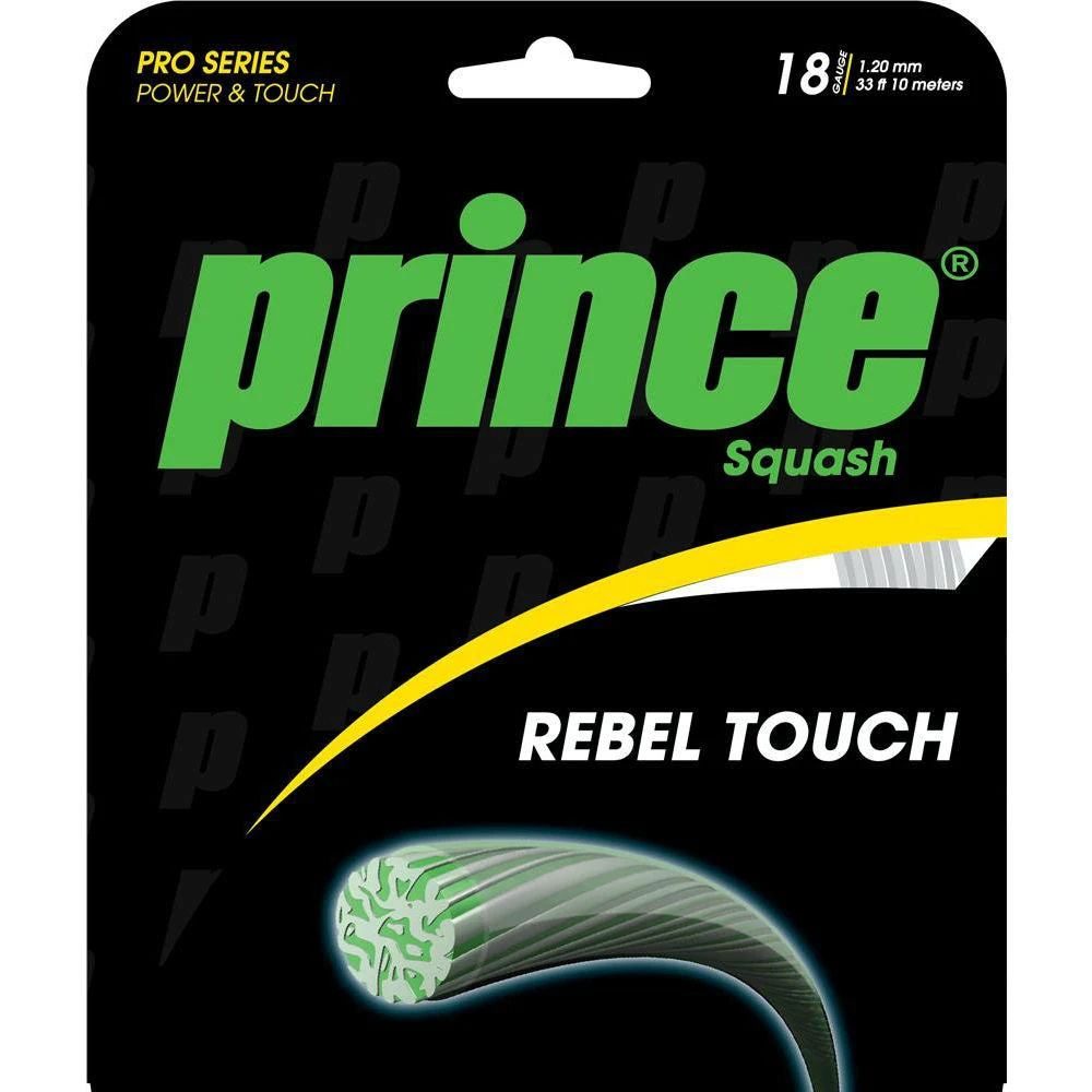Prince Rebel Touch 18 Squash String (Clear) 3 Prince Rebel Touch 18 Squash String (Clear)