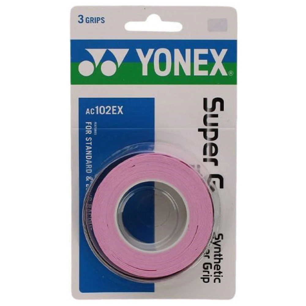 Yonex Super Grap Overgrip 3 Pack (Pink) 3 Yonex Super Grap Overgrip 3 Pack (Pink)