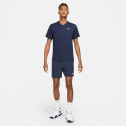 Nike Men's Dri-FIT Victory Top (Obsidian/White) -YONEX Store CV2982 451 PHSYM002 3144