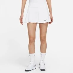 Nike Women's Dri-FIT Victory Flouncy Skirt (White/Black) -YONEX Store CV4732 100 PHSFM001 3144