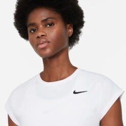 Nike Women's Dri-FIT Victory Top (White/Black) -YONEX Store CV4790 100 PHSYM001 3144