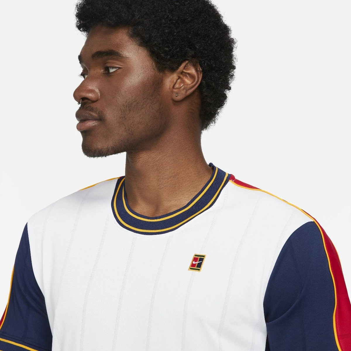 Nike Men's Dri-FIT NYC Slam Top (White/University Red/Binary Blue) 5 Nike Men's Dri-FIT NYC Slam Top (White/University Red/Binary Blue) - Image 3