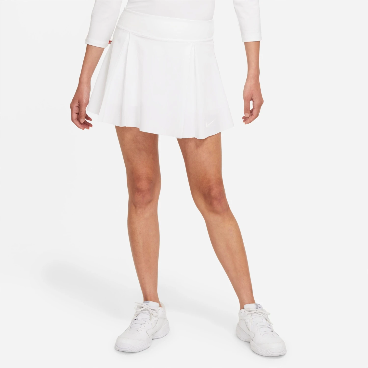 Nike Women's Dri-FIT Club Tennis Skirt (White/Black) 3 Nike Women's Dri-FIT Club Tennis Skirt (White/Black)