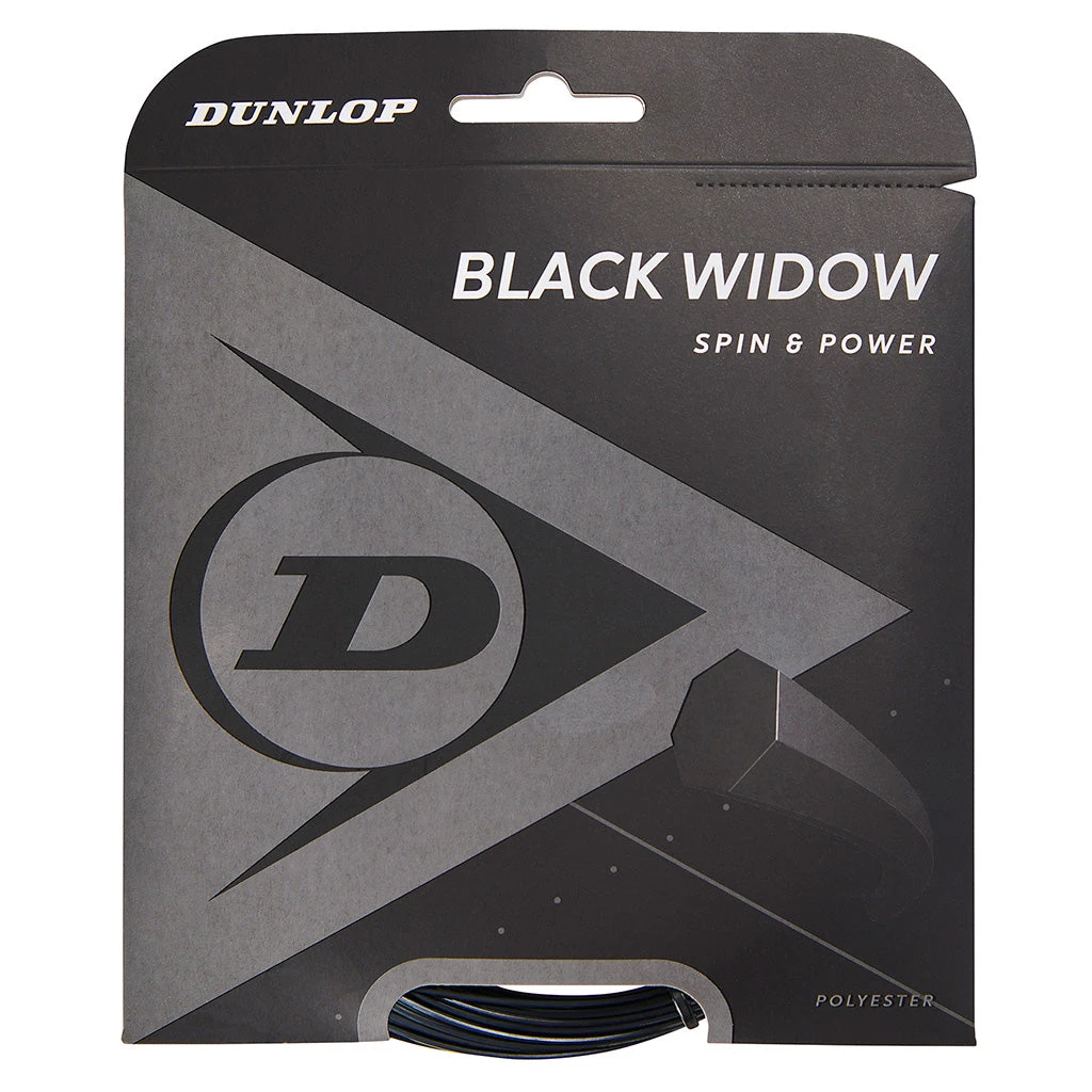 Dunlop Black Widow 18/1.20 Tennis String (Black) 3 Dunlop Black Widow 18/1.20 Tennis String (Black)
