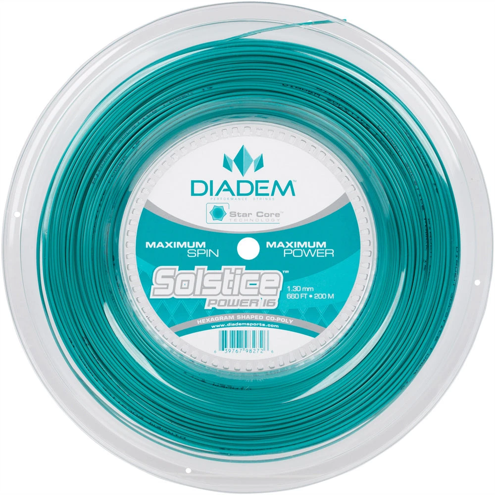Diadem Solstice Power 16/1.30 Tennis String Reel (Teal) 3 Diadem Solstice Power 16/1.30 Tennis String Reel (Teal)