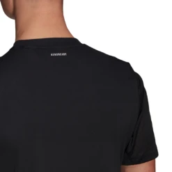 Adidas Men's 3 Stripes Club Top (Black) 12 Adidas Men's 3 Stripes Club Top (Black) -YONEX Store GL5403 APP on model detail 2 white