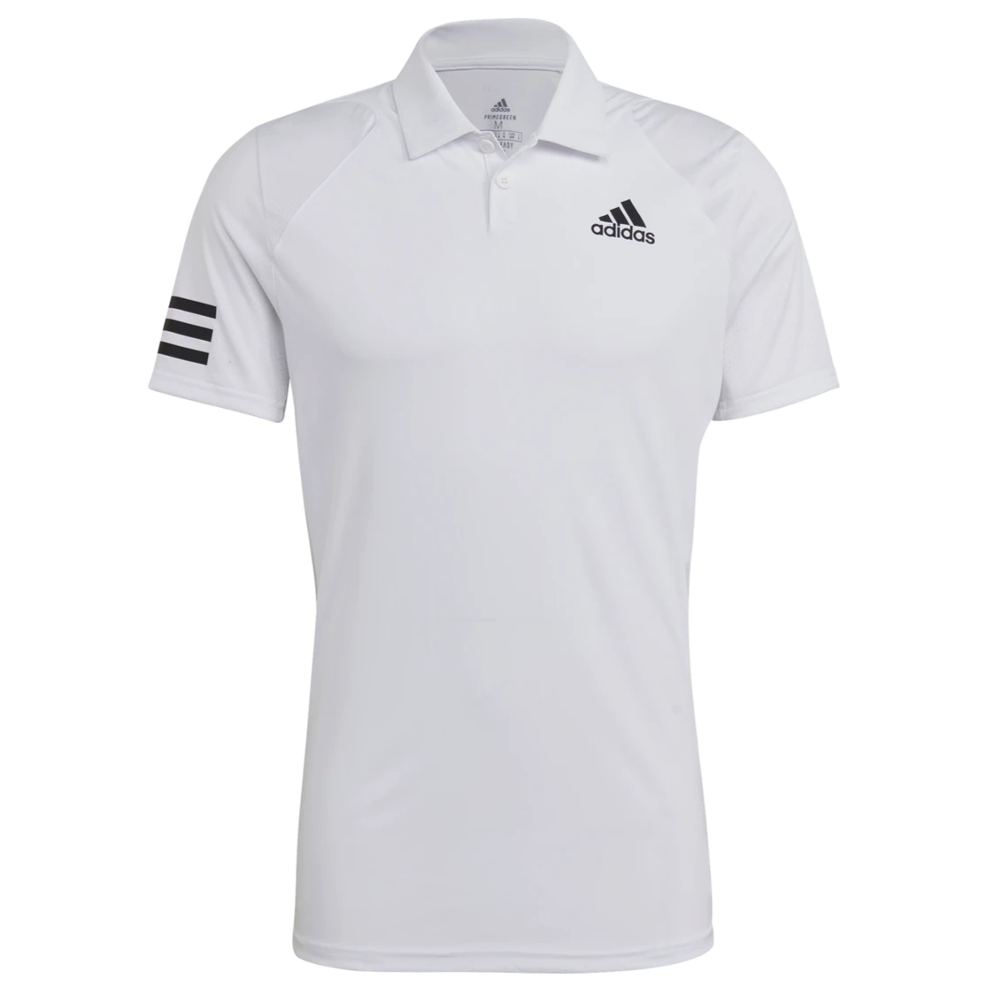Adidas Men's Club 3 Stripes Polo (White/Black) 9 Adidas Men's Club 3 Stripes Polo (White/Black) - Image 7
