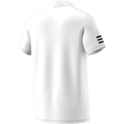 Adidas Men's Club 3 Stripes Polo (White/Black) 19 Adidas Men's Club 3 Stripes Polo (White/Black) -YONEX Store GL5416 APP virtual back white