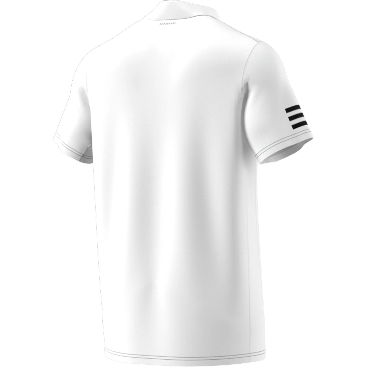 Adidas Men's Club 3 Stripes Polo (White/Black) 11 Adidas Men's Club 3 Stripes Polo (White/Black) - Image 9