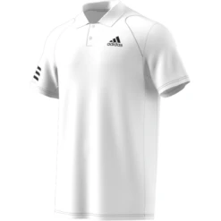 Adidas Men's Club 3 Stripes Polo (White/Black) 18 Adidas Men's Club 3 Stripes Polo (White/Black) -YONEX Store GL5416 APP virtual standard white