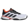 Adidas Barricade Junior Tennis Shoe (White/Black/Red) -YONEX Store GW2996 1 FOOTWEAR Photography SideLateralCenterView white