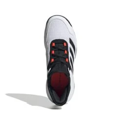 Adidas Ubersonic 4 Junior Tennis Shoe (White/Black/Red) -YONEX Store GW2997 3 FOOTWEAR Photography TopPortraitView white