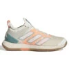 Adidas Adizero Ubersonic 4 Parley Women's Tennis Shoes (White/Beam Orange) -YONEX Store GX9624 1 FOOTWEAR Photography SideLateralCenterView white
