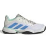 Adidas Barricade Junior Tennis Shoe (White/Blue) 1 Adidas Barricade Junior Tennis Shoe (White/Blue) -YONEX Store GY4017 1 FOOTWEAR Photography SideLateralCenterView white