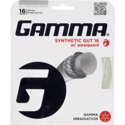 Gamma Synthetic 16/1.30 With Wearguard Tennis String (White)
