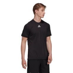 Adidas Men's Tennis Primeblue Freelift Top (Black/White)