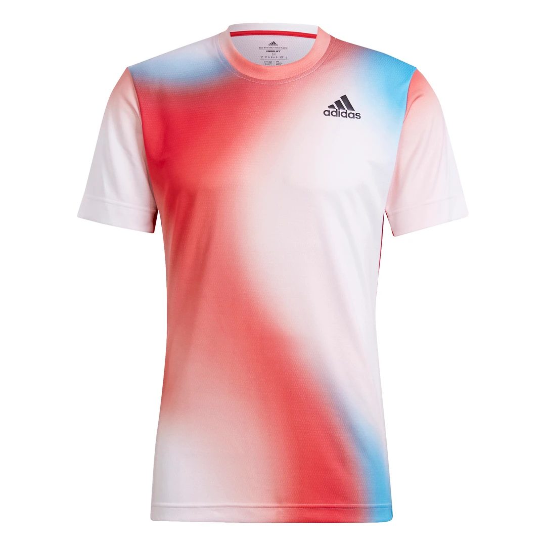 Adidas Men's Melbourne FreeLift Printed Top (White/Vivid Red/Black) 12 Adidas Men's Melbourne FreeLift Printed Top (White/Vivid Red/Black) - Image 10