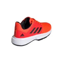 Adidas CourtJam XJ Junior Tennis Shoe (Solar Red/Black/White) -YONEX Store H68131 FTW photo back lateral top white