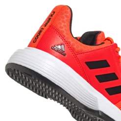 Adidas CourtJam XJ Junior Tennis Shoe (Solar Red/Black/White) -YONEX Store H68131 FTW photo detail 1 white