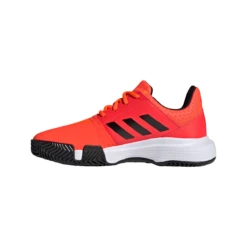 Adidas CourtJam XJ Junior Tennis Shoe (Solar Red/Black/White) -YONEX Store H68131 FTW photo side medial center white
