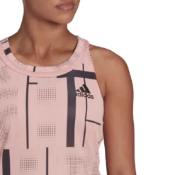 Adidas Women's Club Tennis Graphic Tank Top (Wonder Mauve/Black) 12 Adidas Women's Club Tennis Graphic Tank Top (Wonder Mauve/Black) -YONEX Store HB9093 APP on model detail 1 white