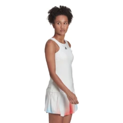Adidas Women's Tennis Y-Tank Top (White) -YONEX Store HF0842 APP on model walking white