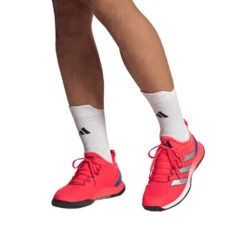 Adidas Adizero Ubersonic 4 Men's Tennis Shoe (Red) -YONEX Store HQ8379 10 FOOTWEAR OnModel FrontView transparent