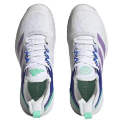 Adidas Adizero Ubersonic 4 Women's Tennis Shoe (White) -YONEX Store HQ8390 3 FOOTWEAR Photography TopPortraitView transparent 1
