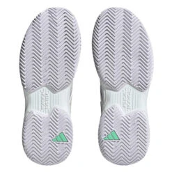 Adidas CourtJam Control Women's Tennis Shoe (Blue/White) -YONEX Store HQ8471 4 FOOTWEAR Photography BottomView transparent