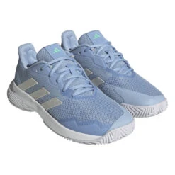 Adidas CourtJam Control Women's Tennis Shoe (Blue/White) -YONEX Store HQ8471 6 FOOTWEAR Photography FrontLateralTopView transparent