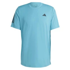 Adidas Men's 3 Stripe Club Top (Blue) -YONEX Store HS3263 2 APPAREL Photography FrontCenterView transparent