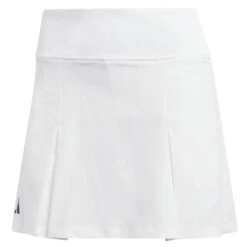 Adidas Women's Club Pleated Skirt (White) -YONEX Store HT7184 2 APPAREL Photography FrontCenterView transparent
