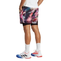 Adidas Men's Melbourne Ergo Short (Black) -YONEX Store HT7212 4 APPAREL OnModel BackView transparent