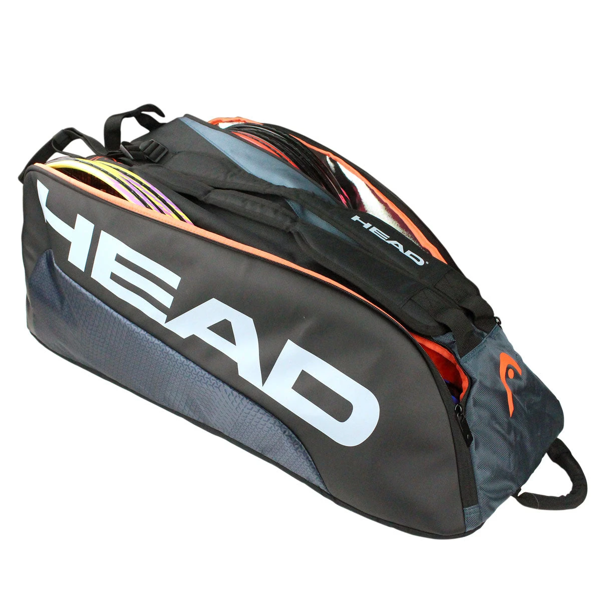 Head Tour Team Supercombi 9 Pack Racquet Bag (Black/Grey) 3 Head Tour Team Supercombi 9 Pack Racquet Bag (Black/Grey)