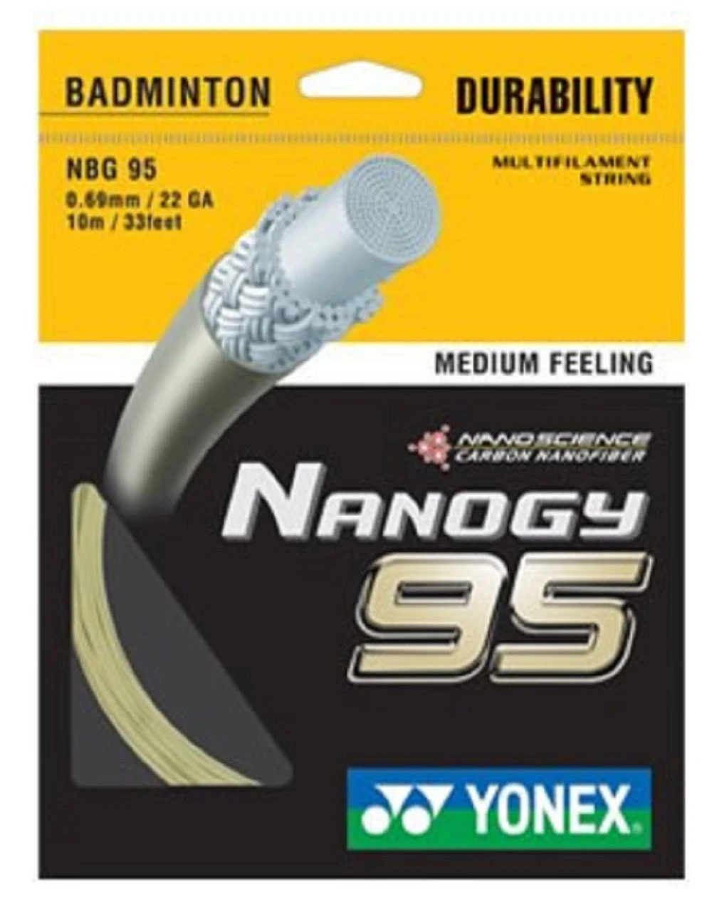 Yonex Nanogy BG 95 Badminton String (Cosmic Gold) 3 Yonex Nanogy BG 95 Badminton String (Cosmic Gold)