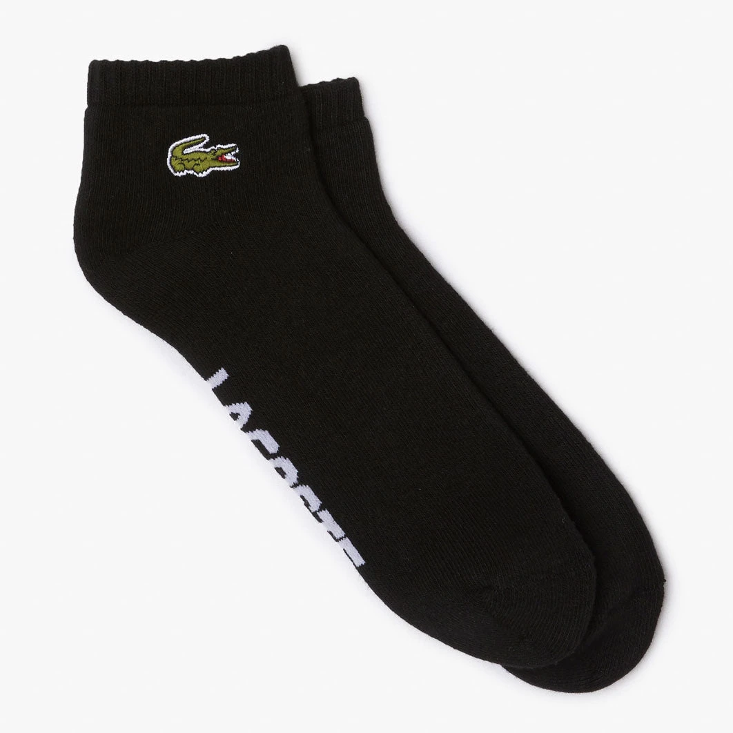Lacoste Unisex Stretch Cotton Low-Cut Socks (Black/White) 3 Lacoste Unisex Stretch Cotton Low-Cut Socks (Black/White)