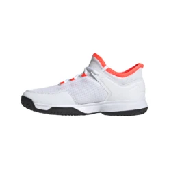 Adidas Ubersonic 4 Junior Tennis Shoe (White/Black/Solar Red) -YONEX Store S23742 FTW photo side medial center white