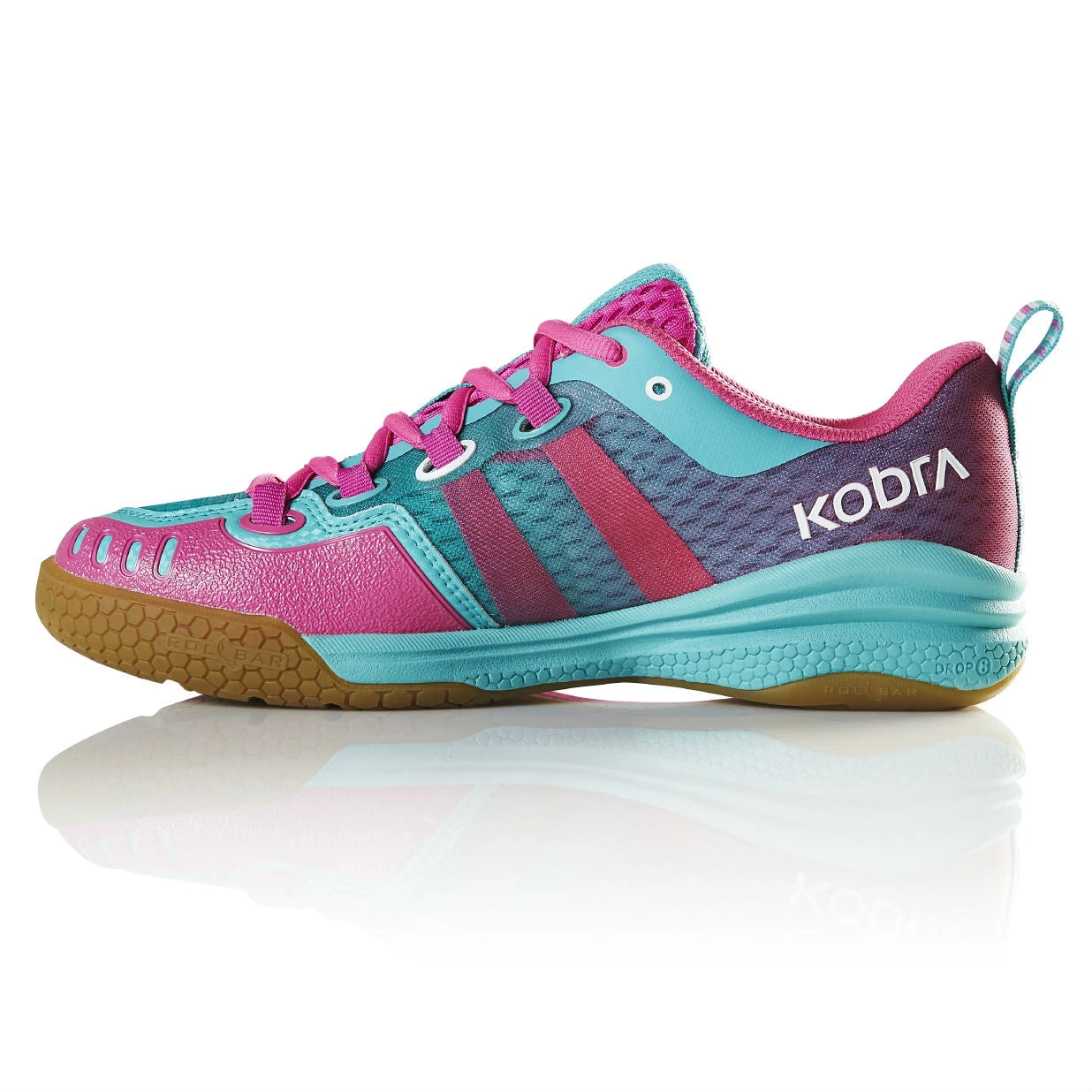Salming Kobra Women's Indoor Court Shoe (Turquoise/Pink) 6 Salming Kobra Women's Indoor Court Shoe (Turquoise/Pink) - Image 4