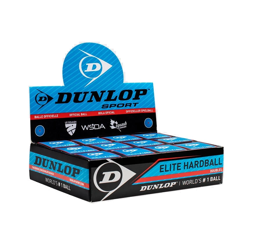 Dunlop Elite Hardball Doubles Squash Balls (12 Balls) 3 Dunlop Elite Hardball Doubles Squash Balls (12 Balls)