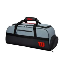 Wilson Clash Duffel Large Racquet Bag (Grey/Black/Infrared) -YONEX Store WR8002401001 0 CLASH DUFFLE LARGE BL GY RD
