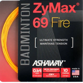 Ashaway ZyMax 69 Fire Badminton String (Orange) 3 Ashaway ZyMax 69 Fire Badminton String (Orange)
