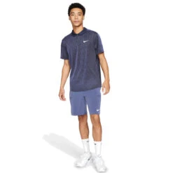 Nike Men's Dri-FIT Advantage Slam Polo (Obsidian/White) -YONEX Store nikecourt dri fit adv slam tennis polo kX1H72 9